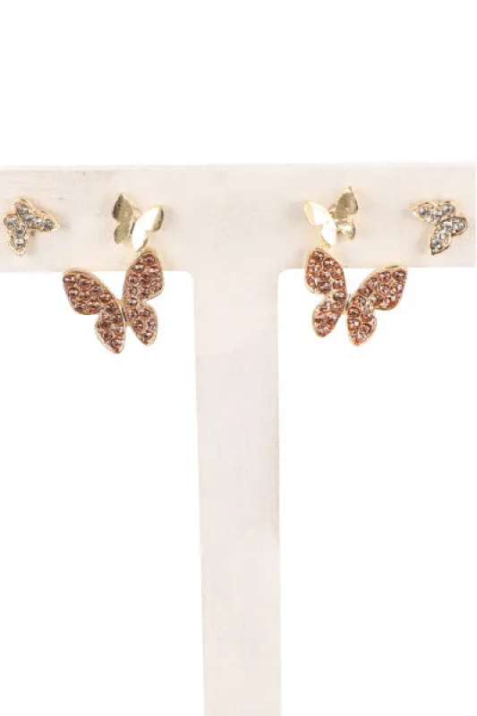 2 Pr Aretes Mariposa sold by Shasa