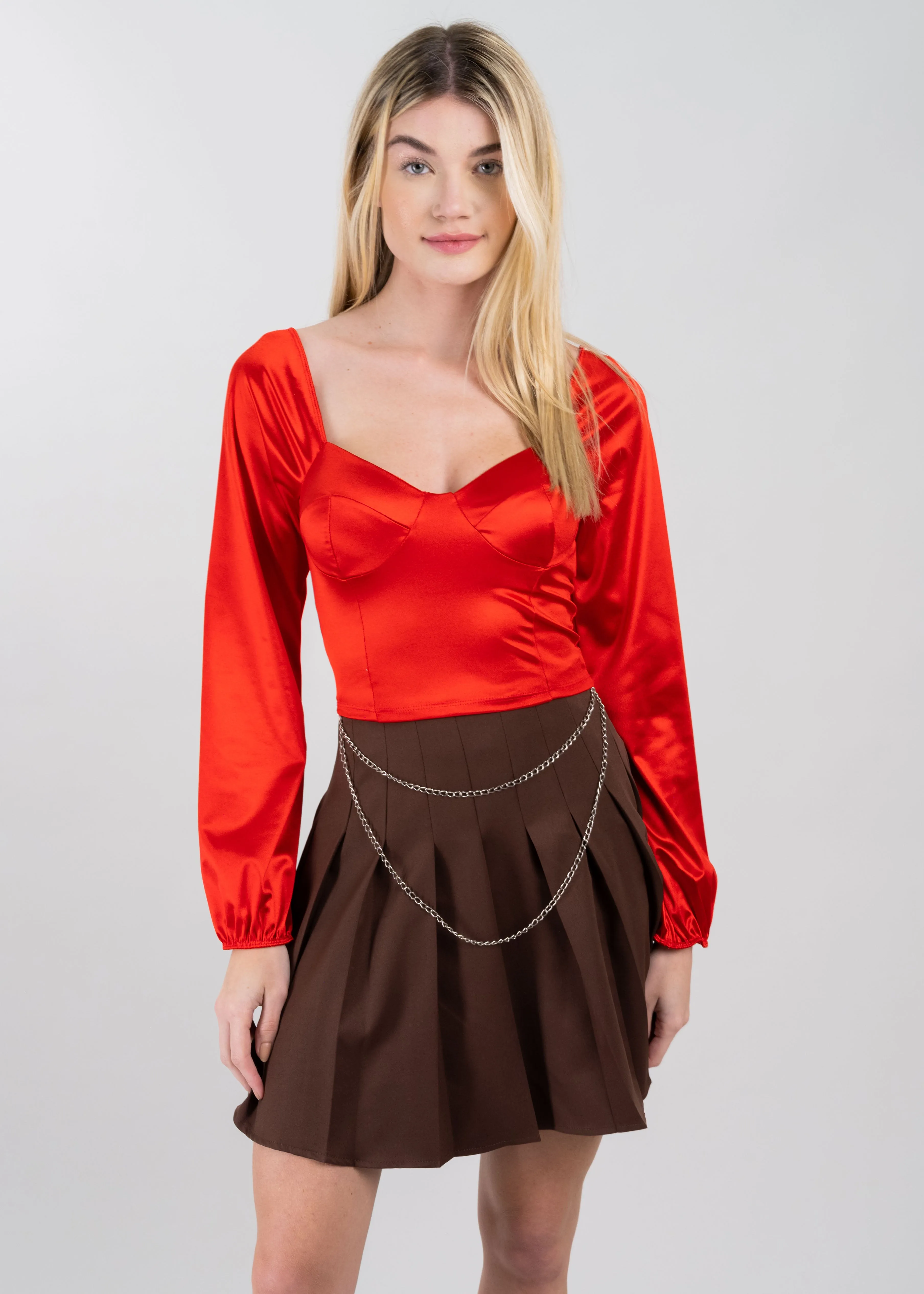 Blusa crop bustier satín sold by Shasa product image thumbnail 2