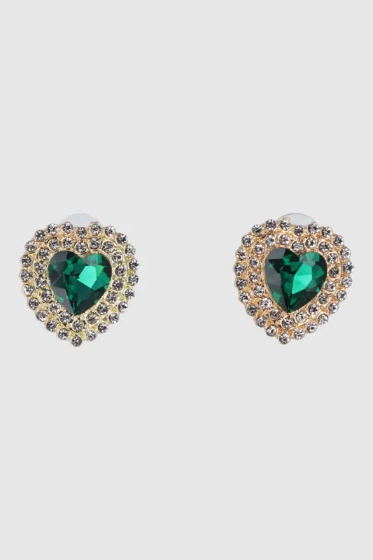 Aretes Stud Corazón Brillos sold by Shasa