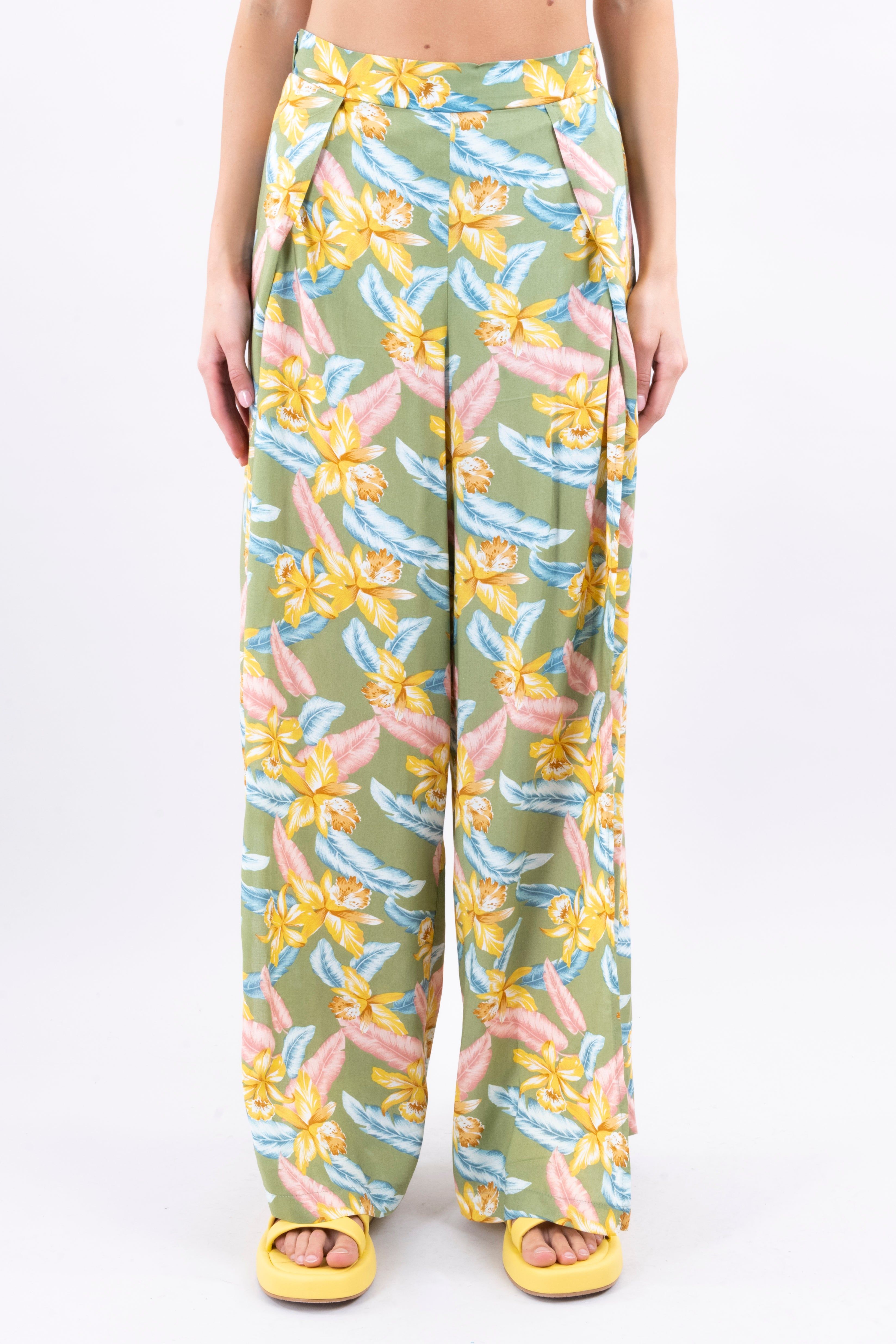 Pantalón wide leg abertura tropical sold by Shasa