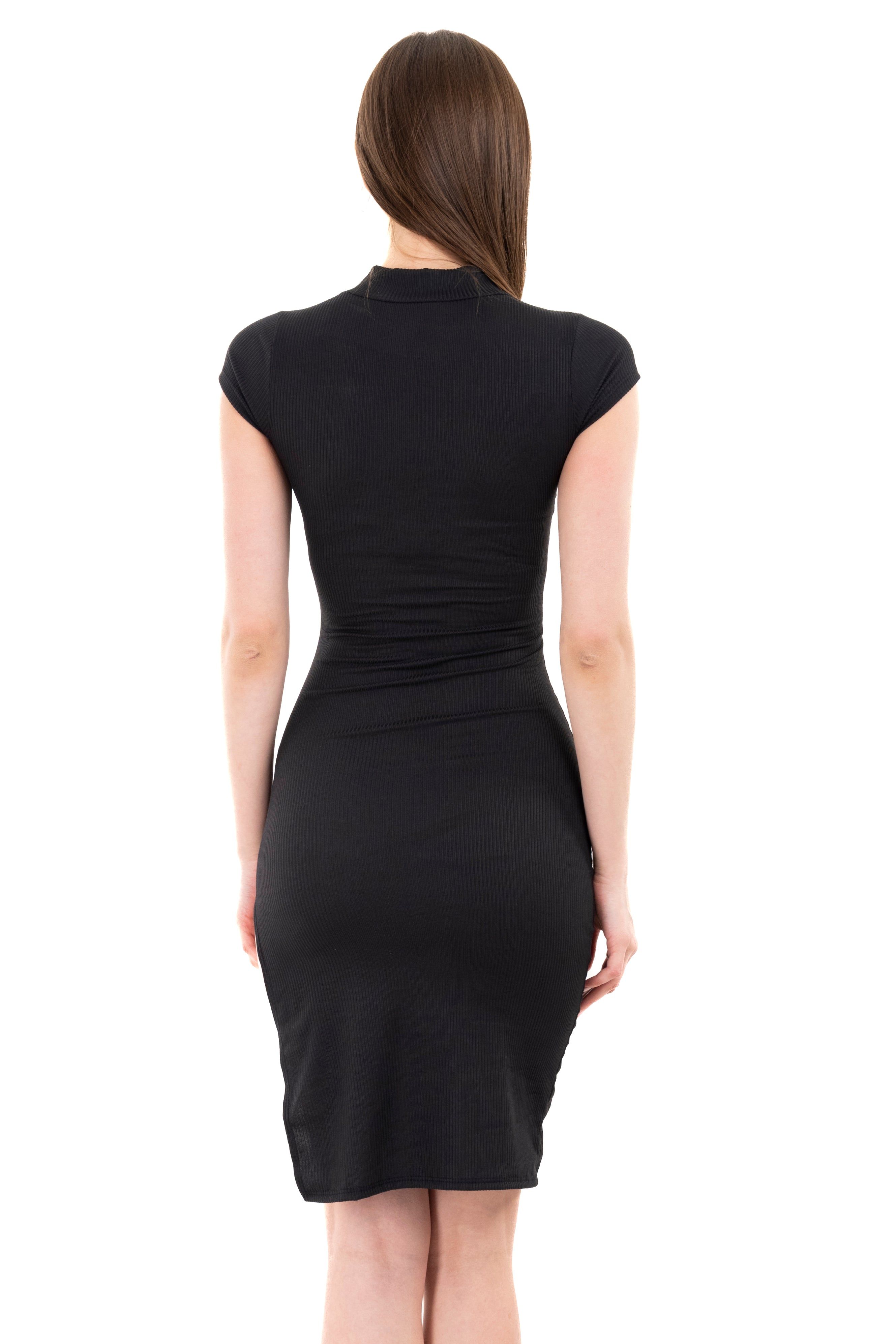 Vestido acanalado cuello alto sold by Shasa product image thumbnail 4