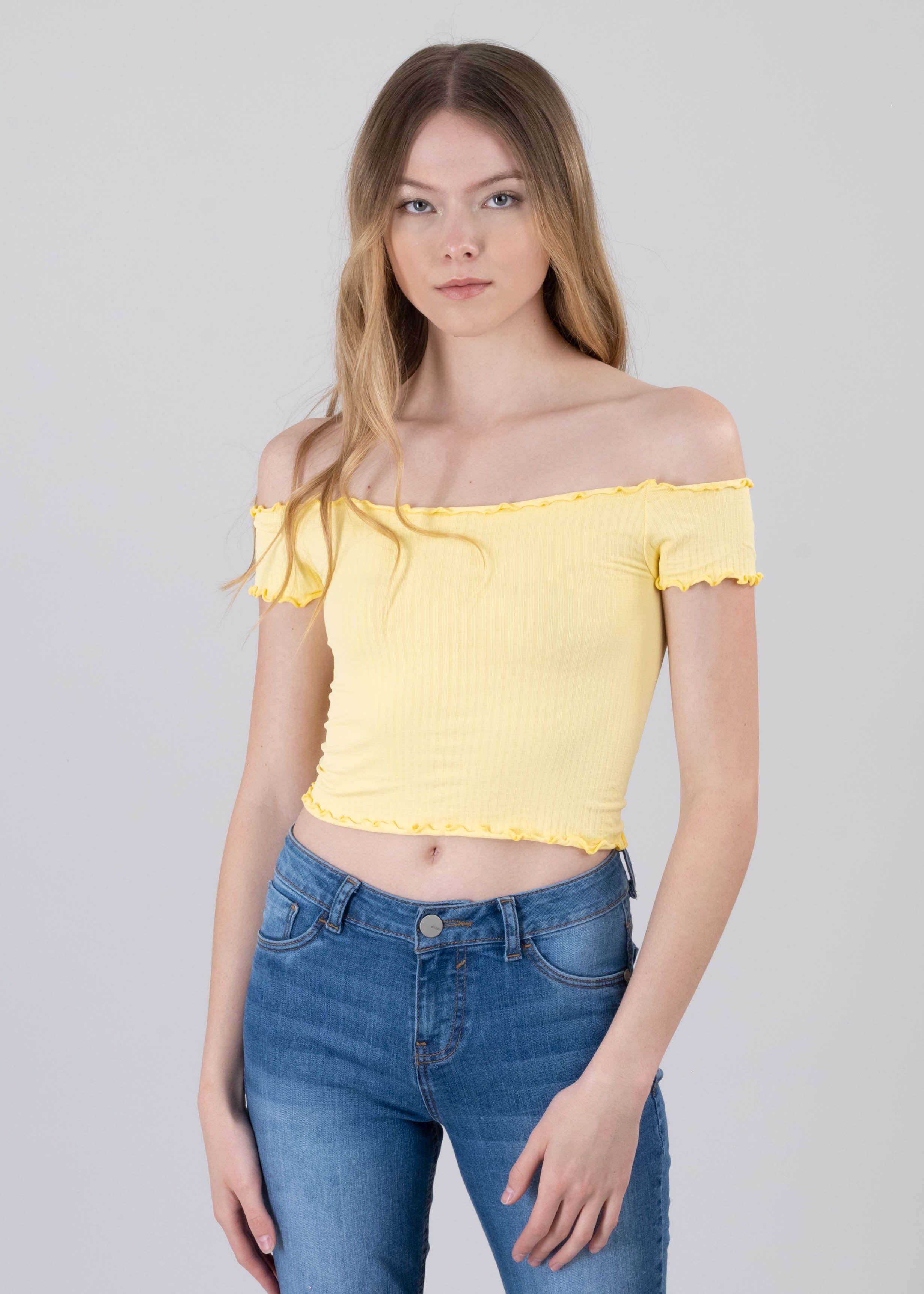 Top acanalado hombros descubiertos sold by Shasa product image thumbnail 2