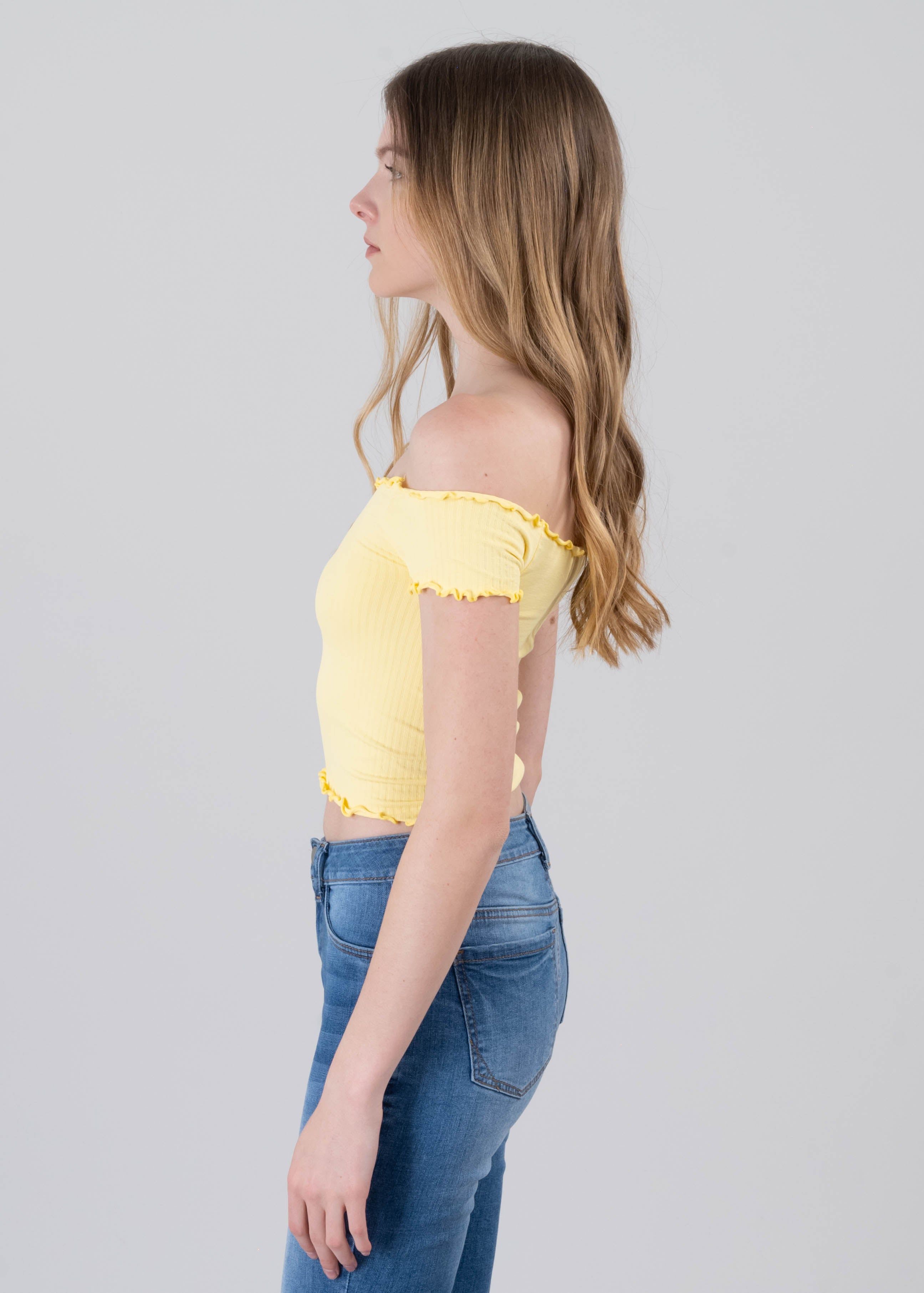 Top acanalado hombros descubiertos sold by Shasa product image thumbnail 3