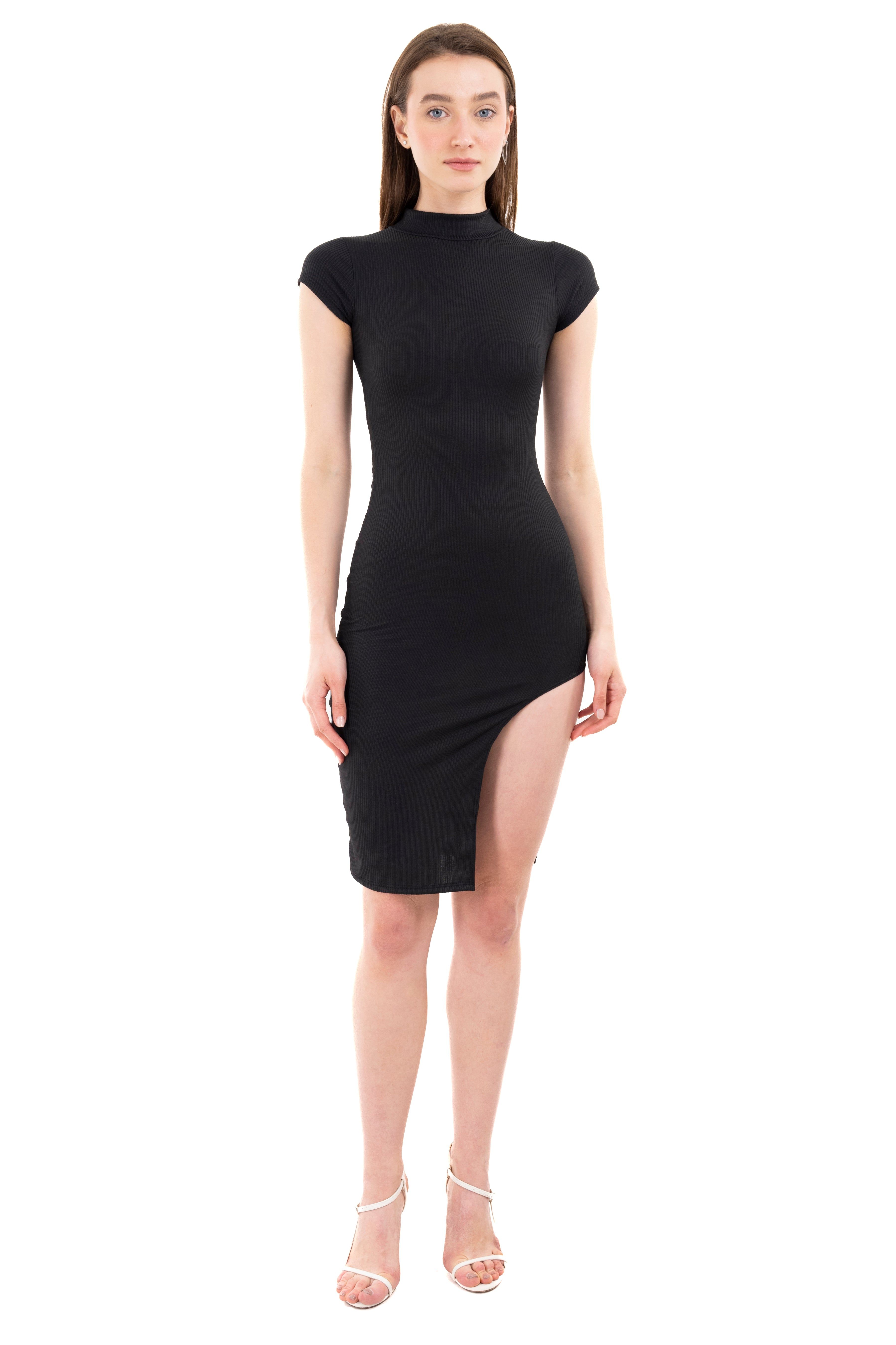 Vestido acanalado cuello alto sold by Shasa product image thumbnail 2