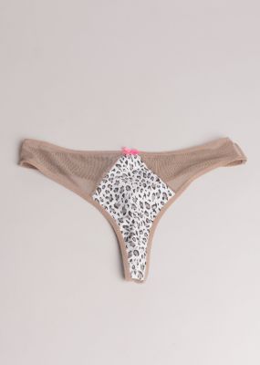 Tanga mesh animal print sold by Shasa
