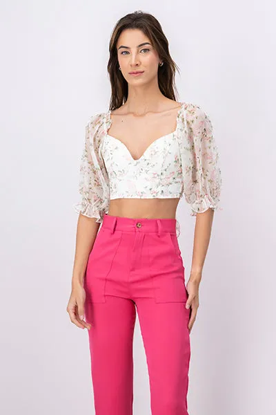 Top mangas mesh flores sold by Shasa product image thumbnail 2