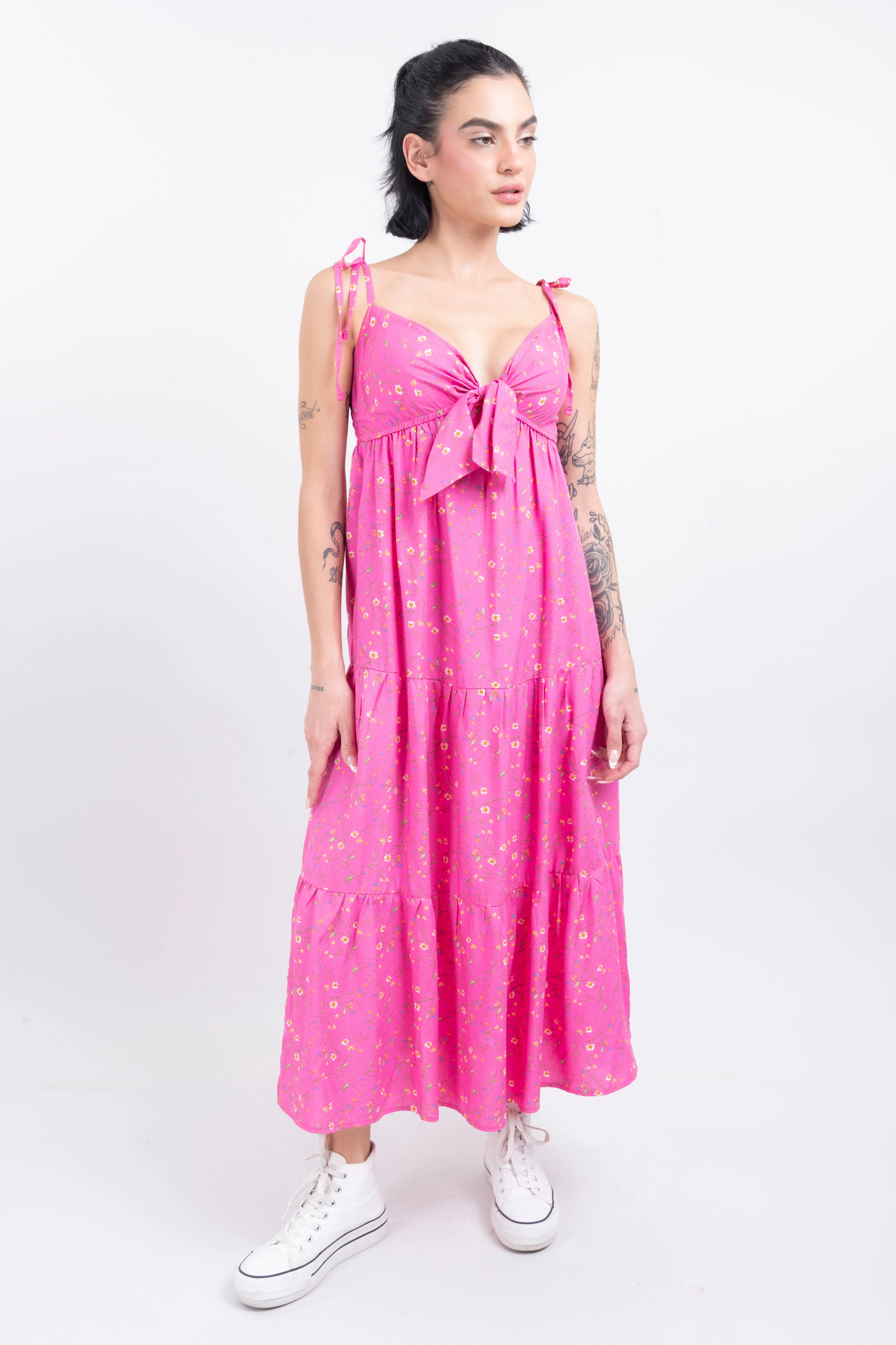 Vestido midi flores moño sold by Shasa product image thumbnail 2