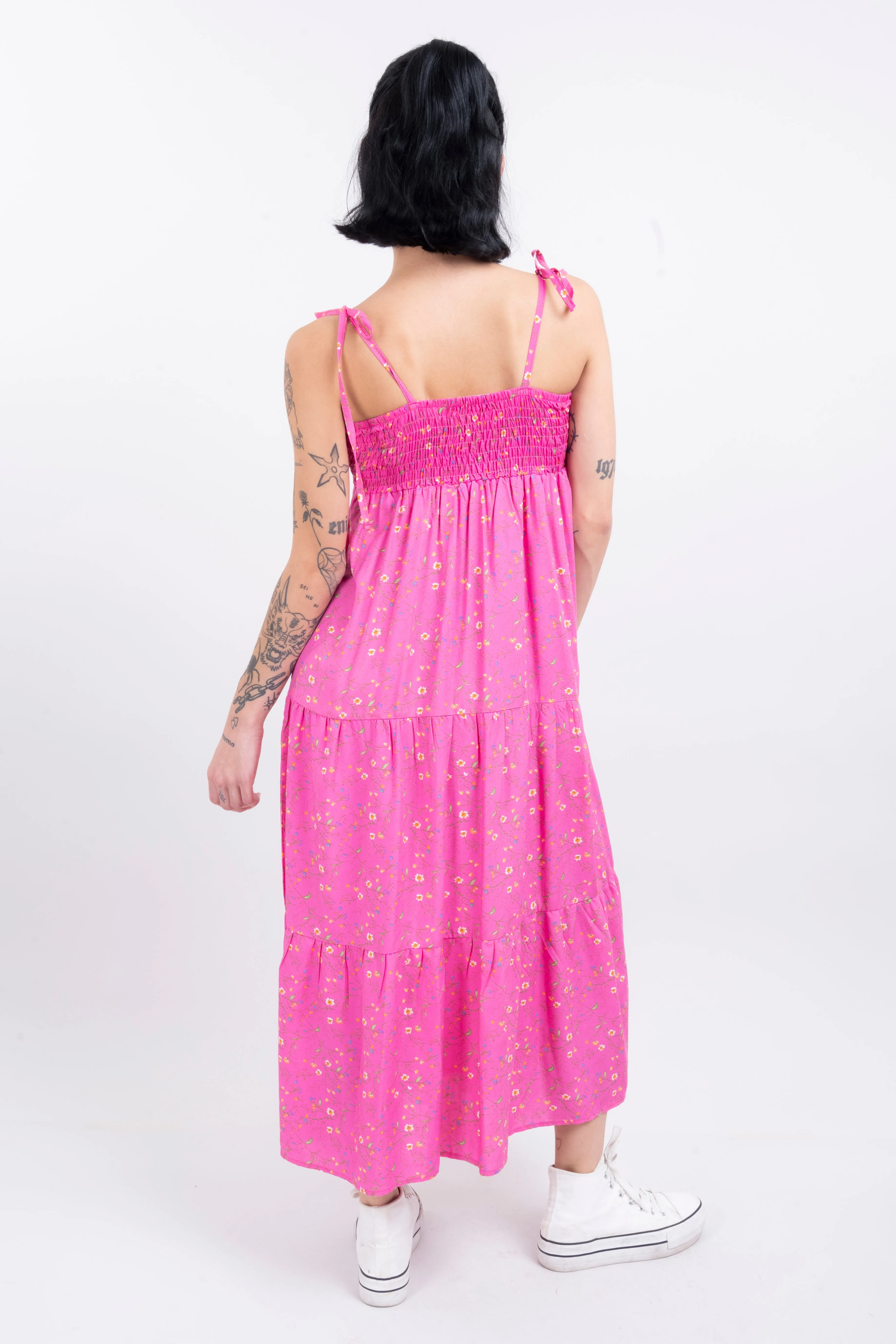 Vestido midi flores moño sold by Shasa product image thumbnail 4