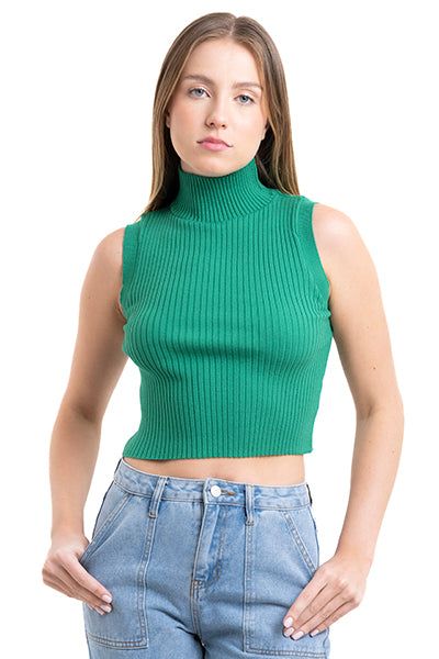 Top tejido cuello alto sold by Shasa