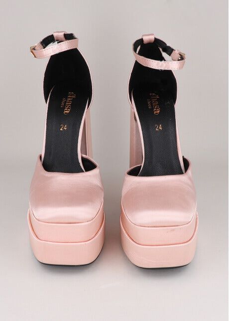 Tacón alto doble plataforma satín sold by Shasa product image thumbnail 2