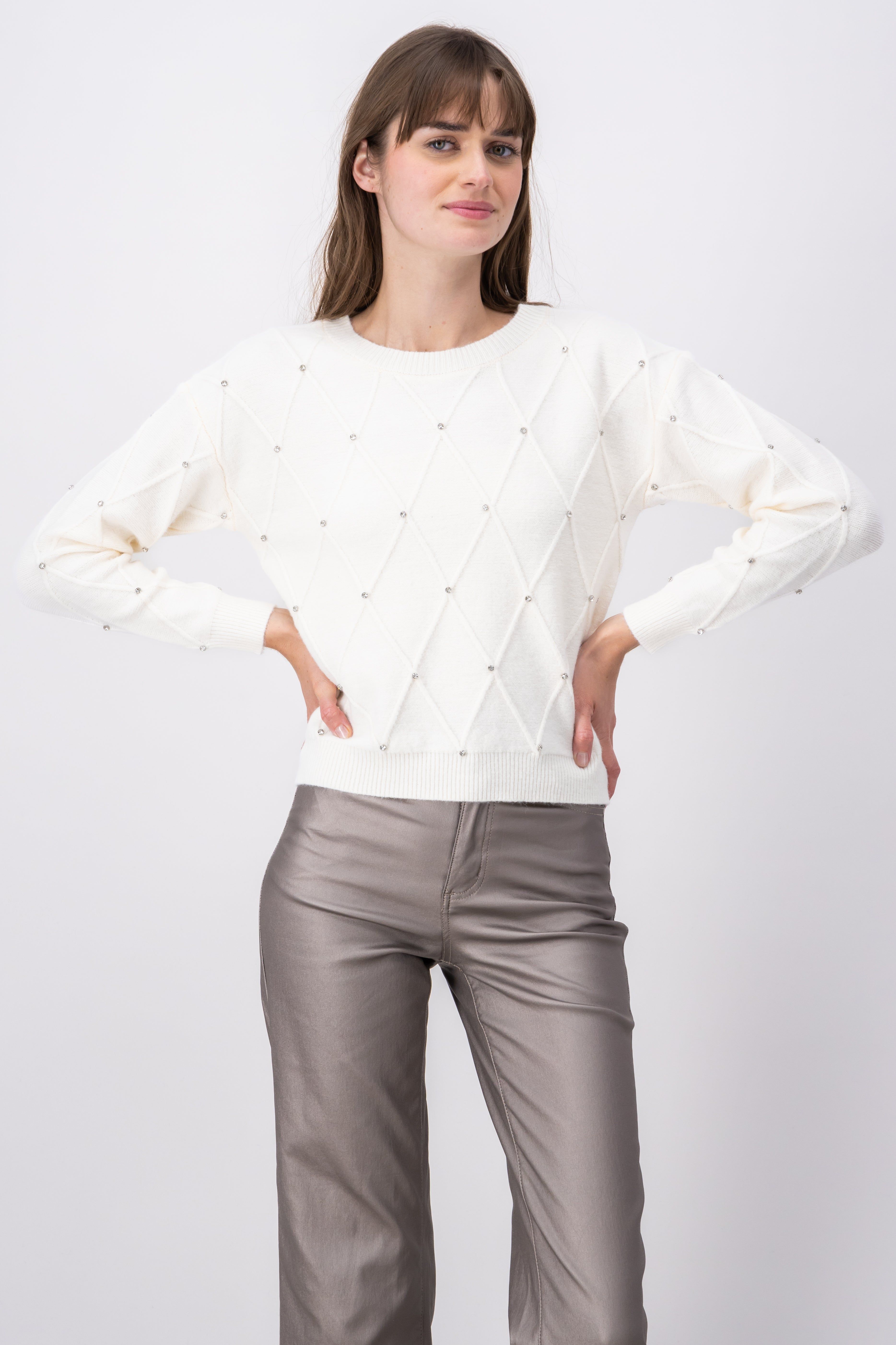 Suéter textura rombos brillos sold by Shasa product image thumbnail 2