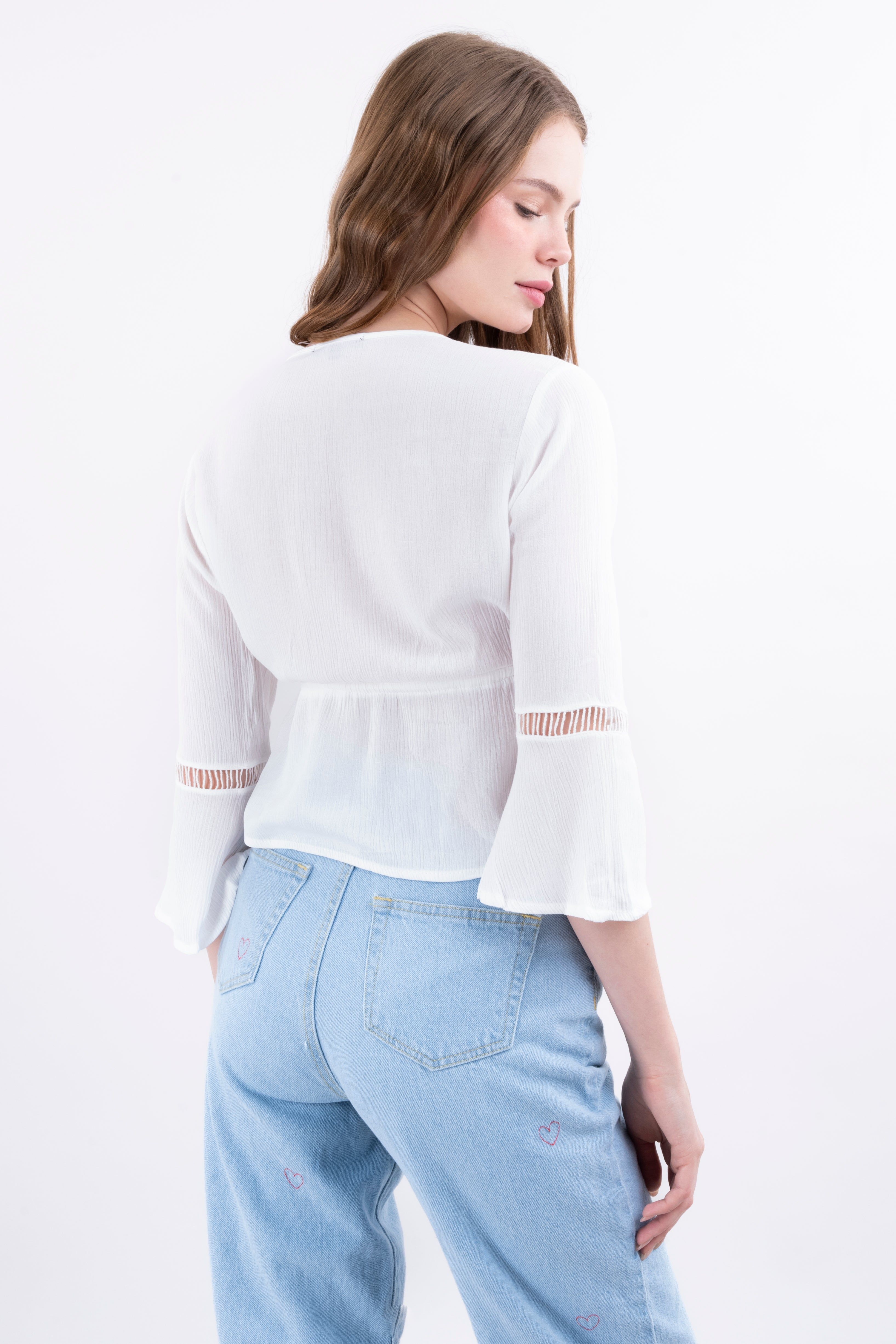 Blusa escote mangas cortes sold by Shasa product image thumbnail 4