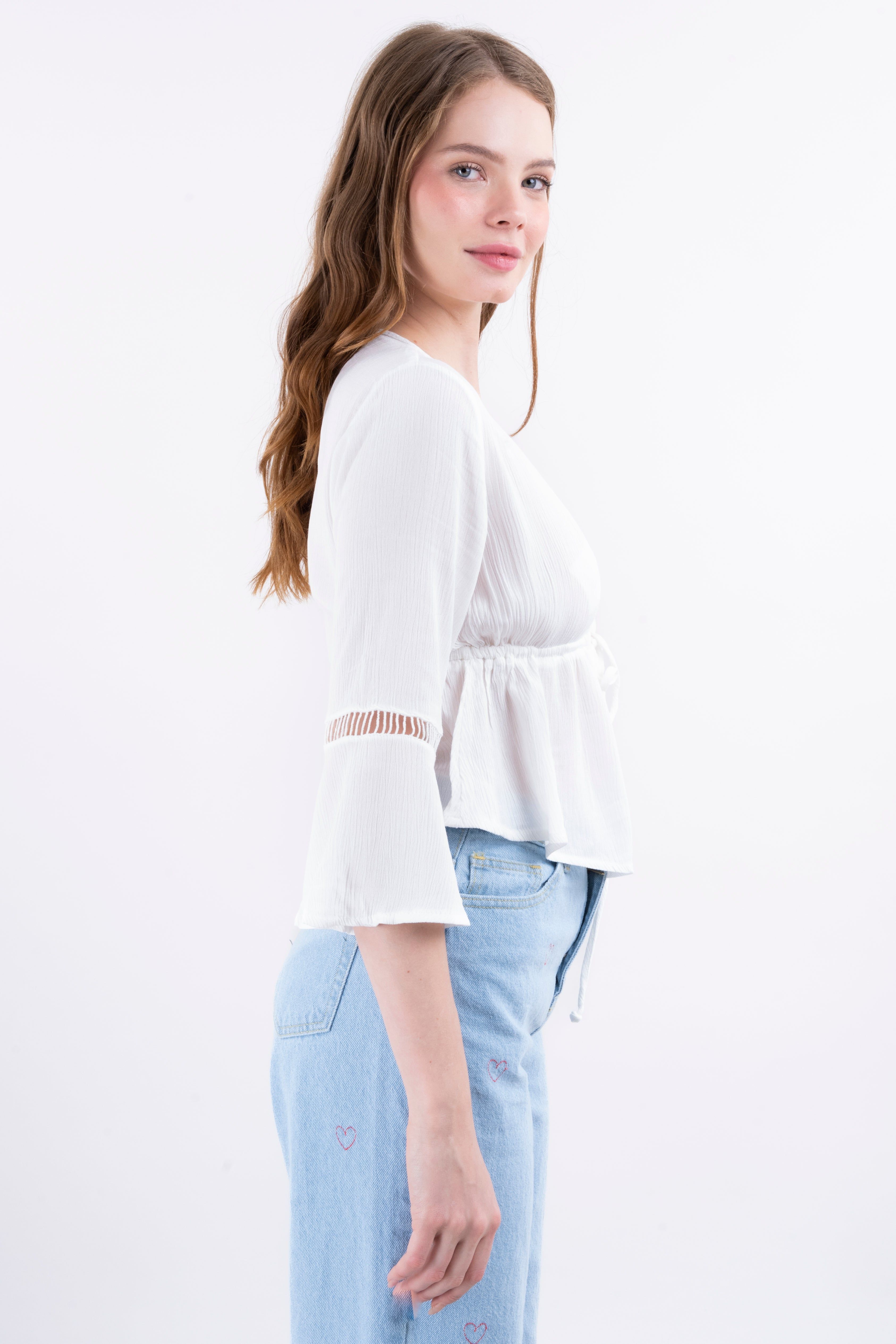 Blusa escote mangas cortes sold by Shasa product image thumbnail 3