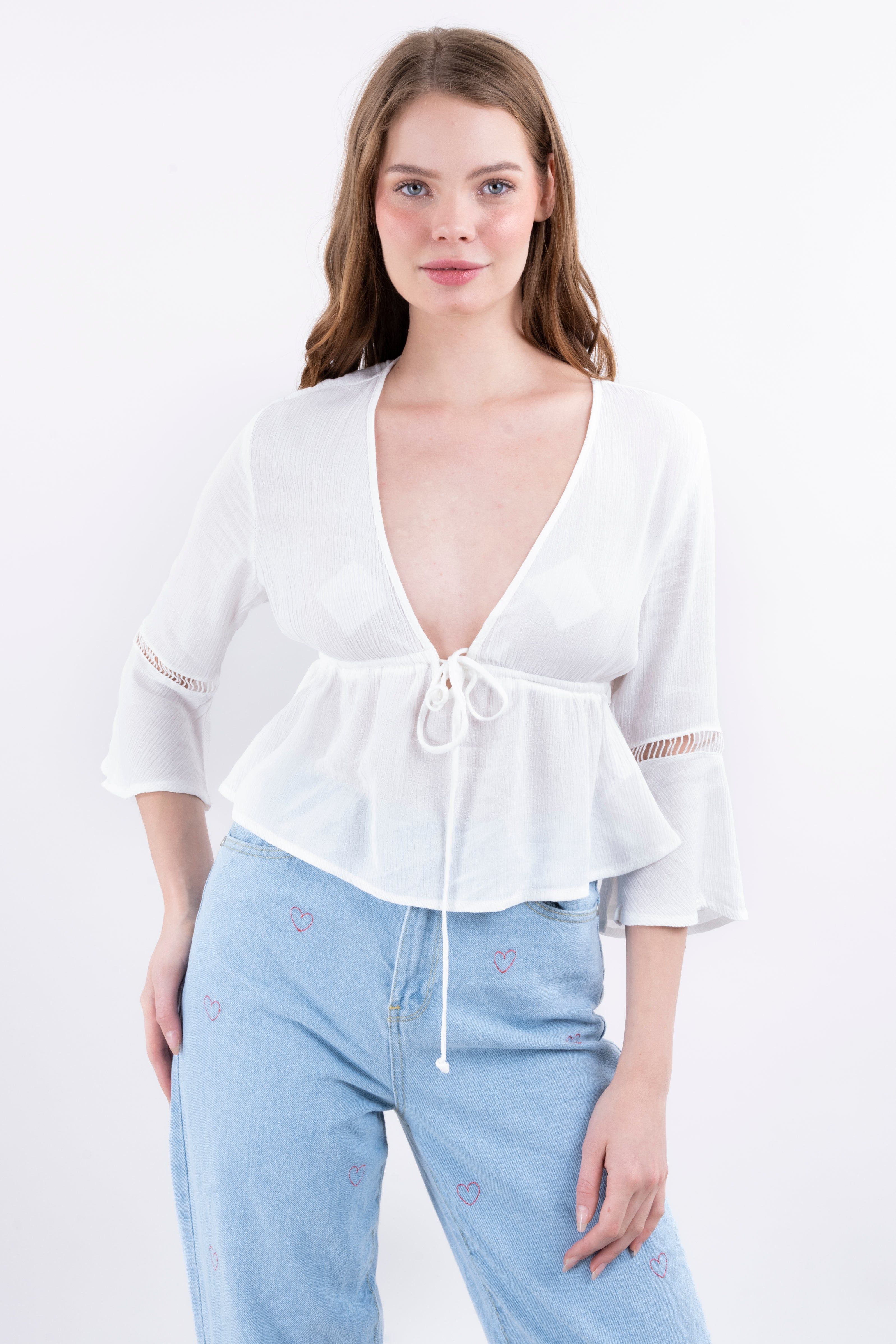 Blusa escote mangas cortes sold by Shasa product image thumbnail 2