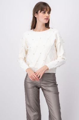 Suéter textura rombos brillos sold by Shasa