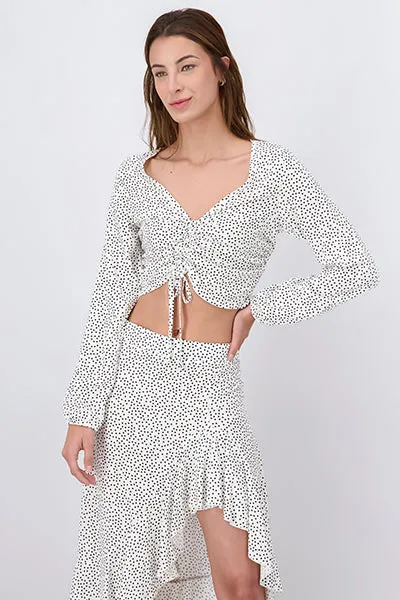 Blusa Crop Fruncido Manga Larga sold by Shasa