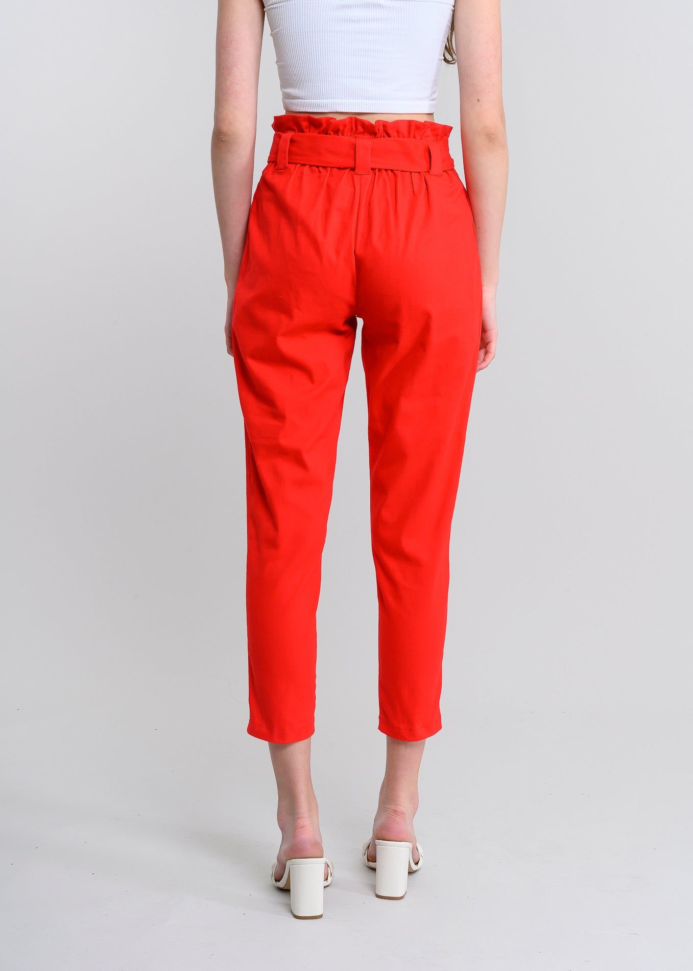 Pantalón paper bag cintura alta cinturón sold by Shasa product image thumbnail 4