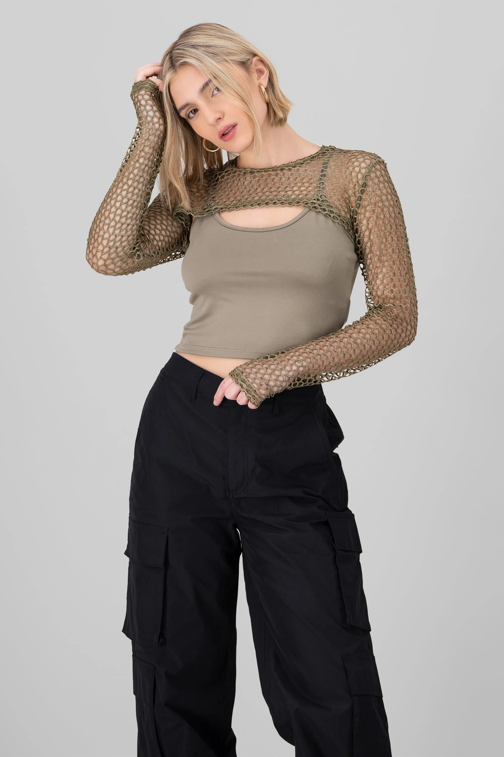 Top tirantes detalle manga red sold by Shasa product image thumbnail 2