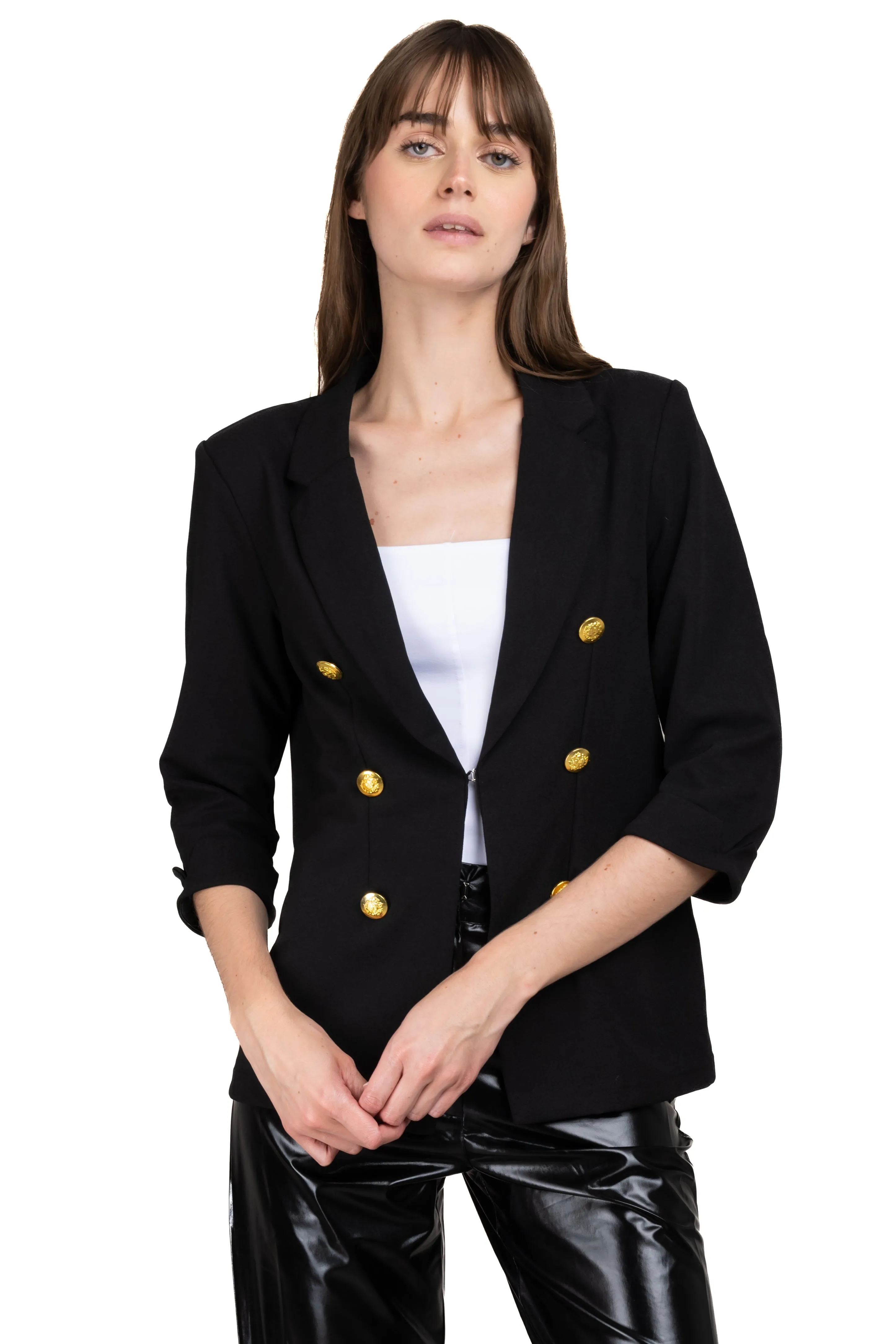 Saco liso botones metálicos sold by Shasa