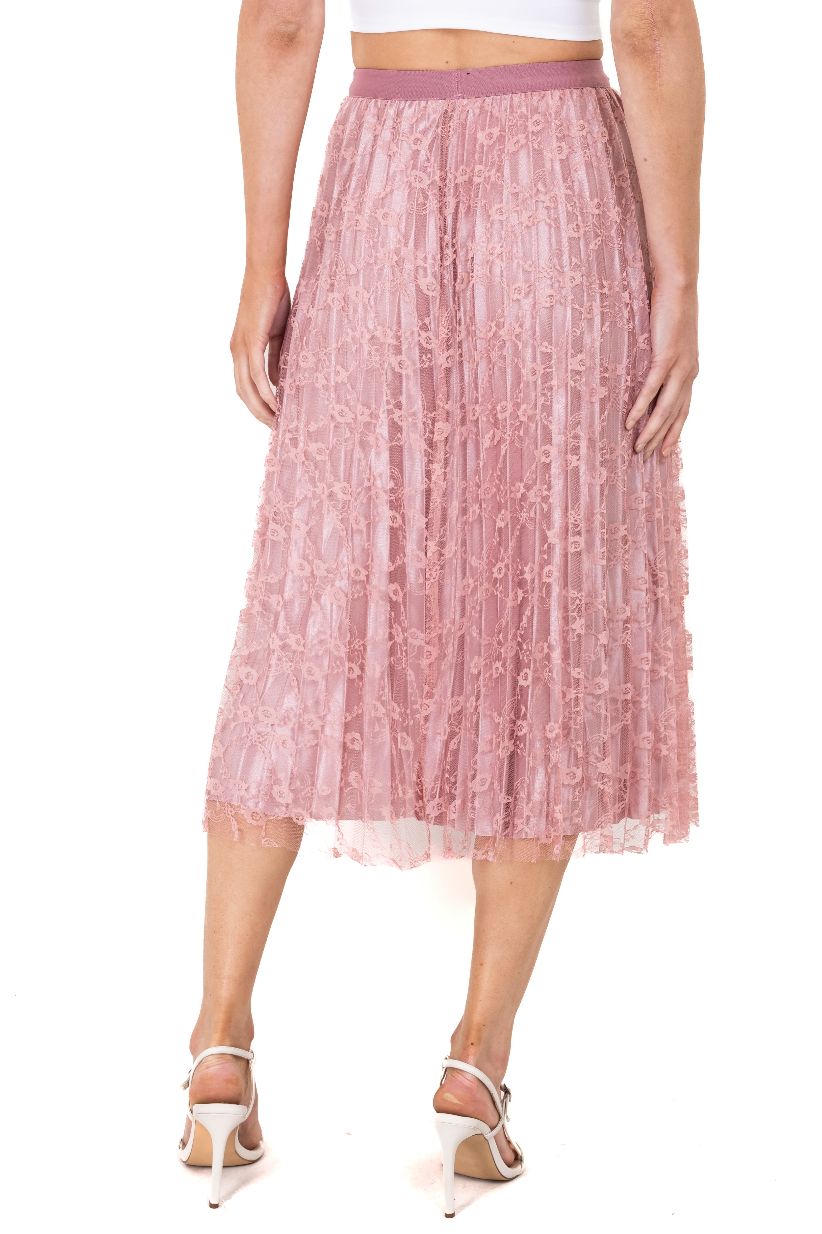 Falda midi plisada encaje sold by Shasa product image thumbnail 4