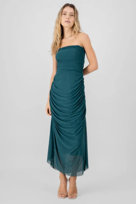 Maxi Vestido Liso Mesh Strapless sold by Shasa