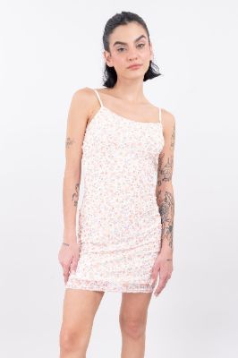 Vestido mini mesh floreado sold by Shasa