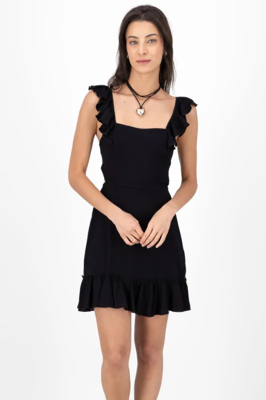 Vestido Detalle Olanes Escote Espalda sold by Shasa