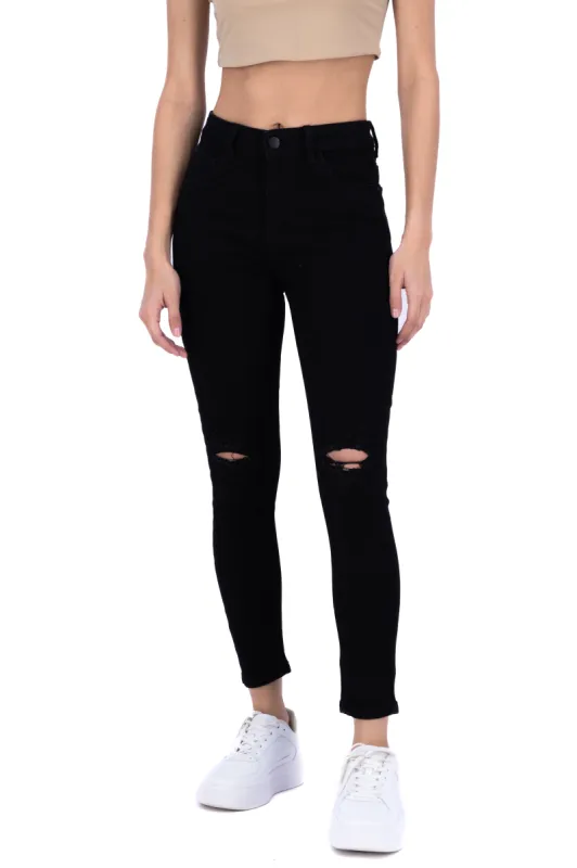 Jeans skinny destrucciones rodillas sold by Shasa