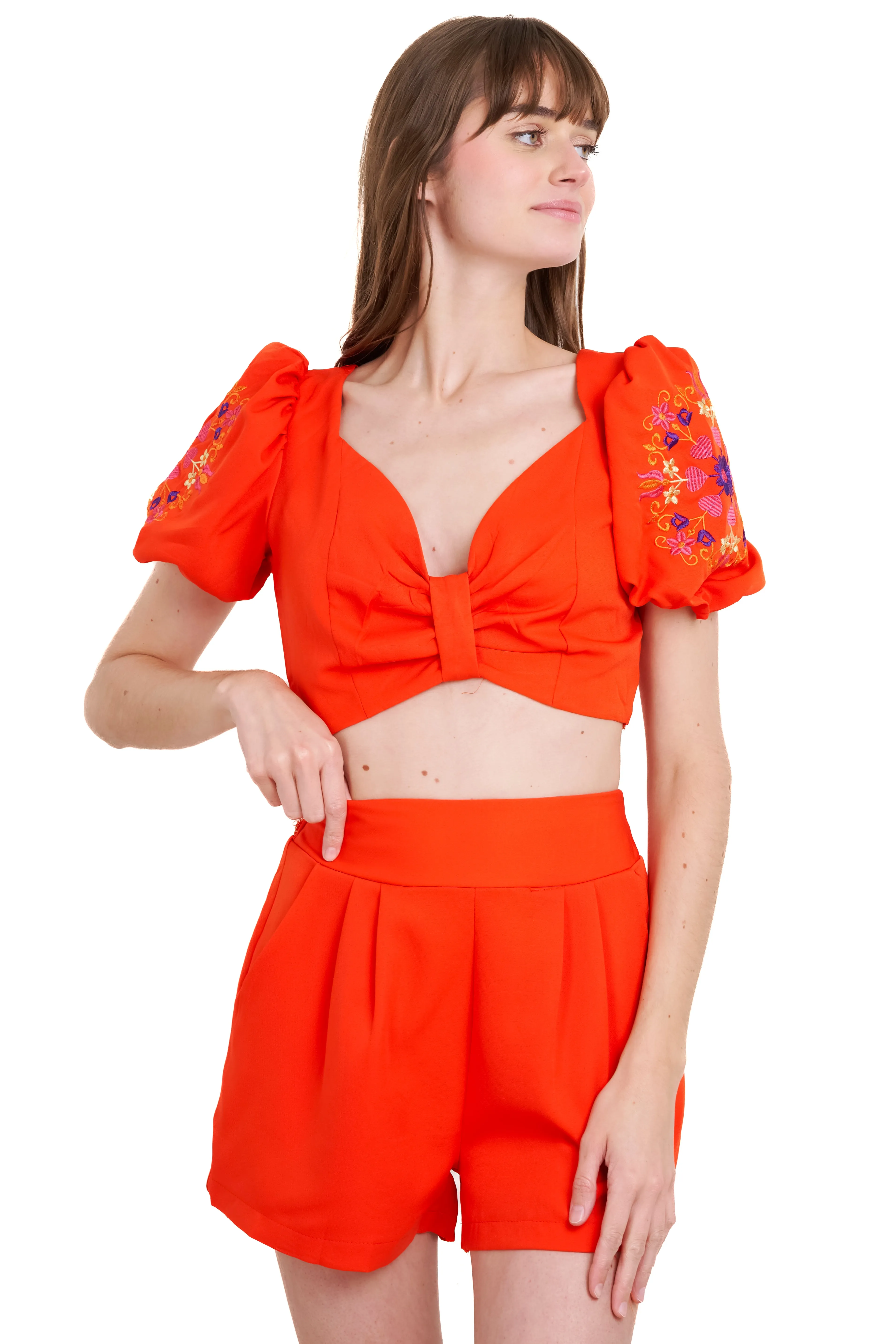 Top mangas abullonadas detalle bordado sold by Shasa product image thumbnail 2