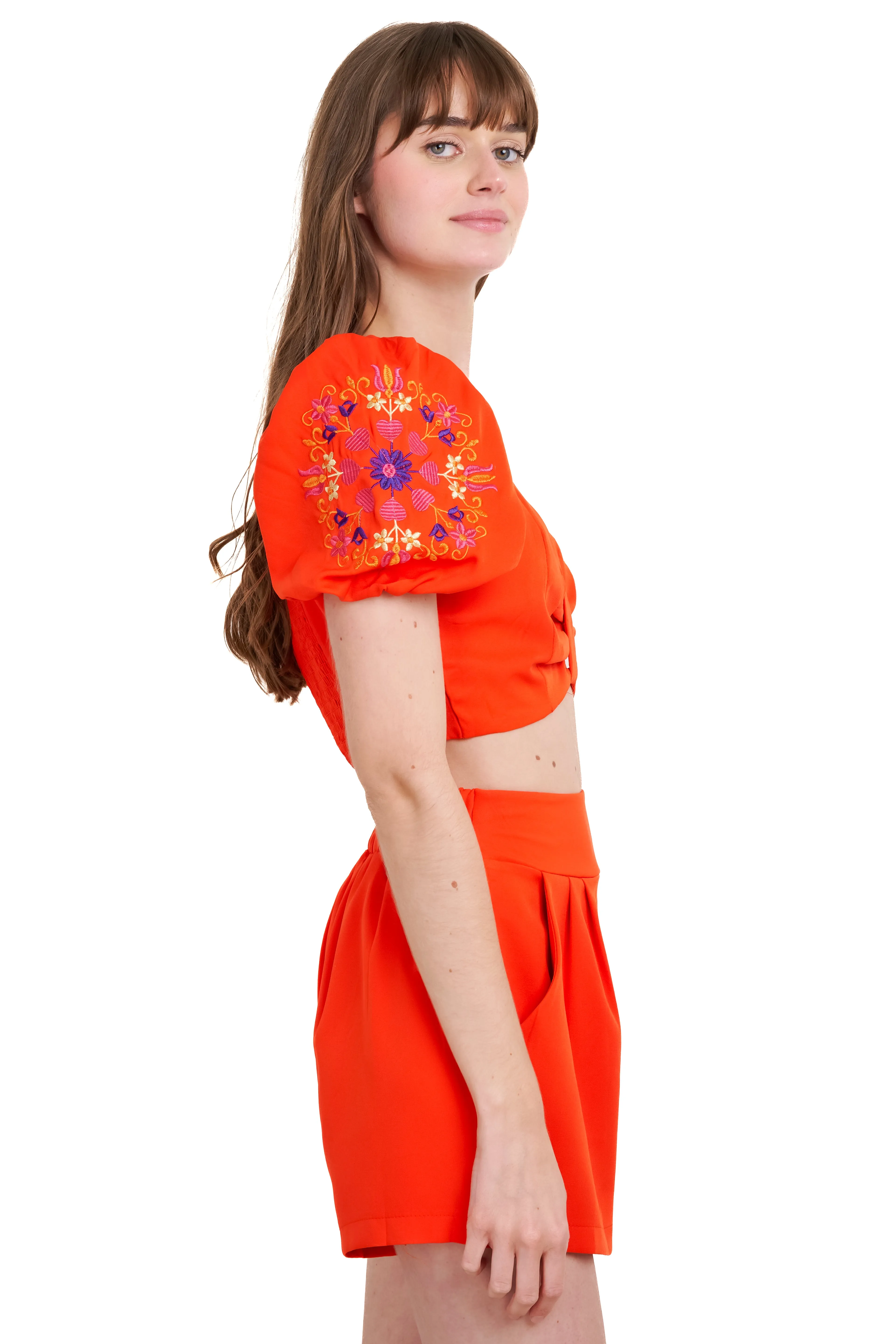 Top mangas abullonadas detalle bordado sold by Shasa product image thumbnail 3