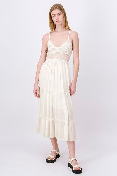 Vestido maxi detalle bordado sold by Shasa