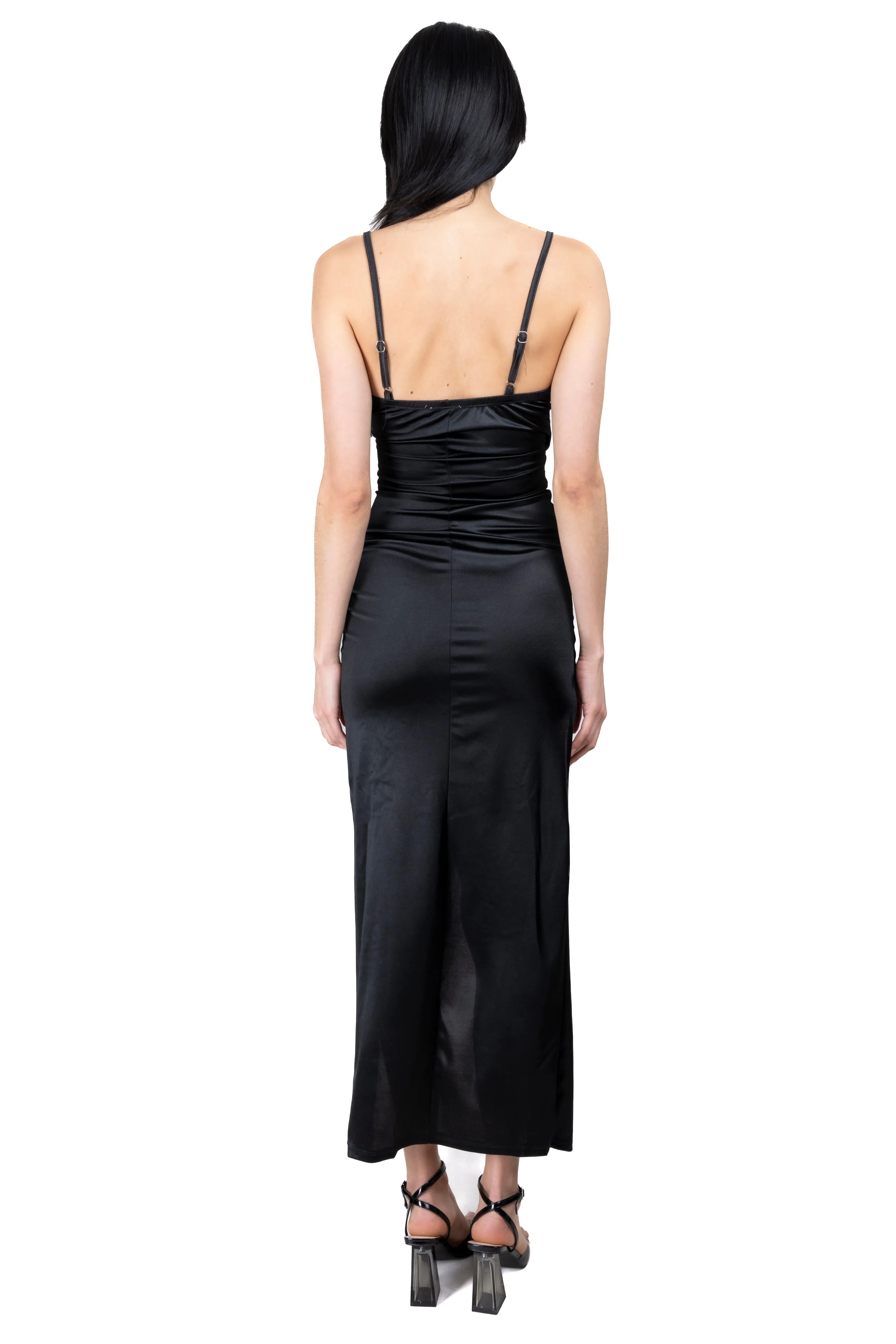 Vestido maxi satín cruzado sold by Shasa product image thumbnail 4