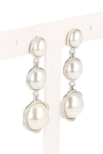 Aretes Triple Perla Metal sold by Shasa product image thumbnail 2