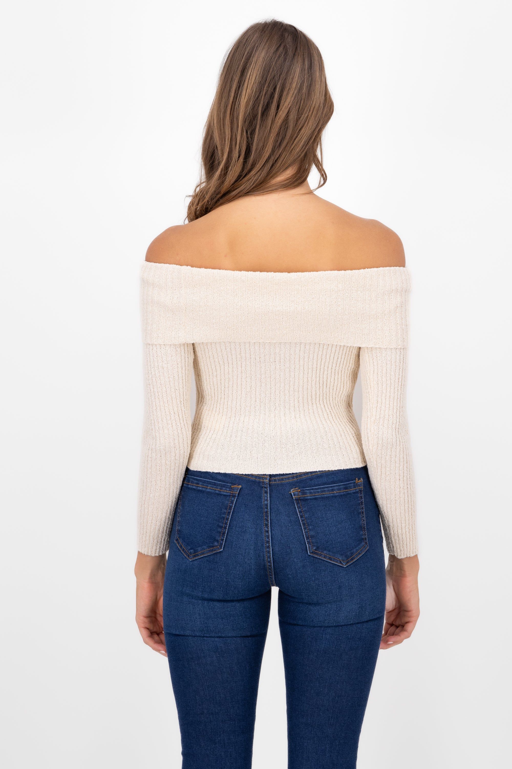 Top Off Shoulder Liso Tejido sold by Shasa product image thumbnail 4