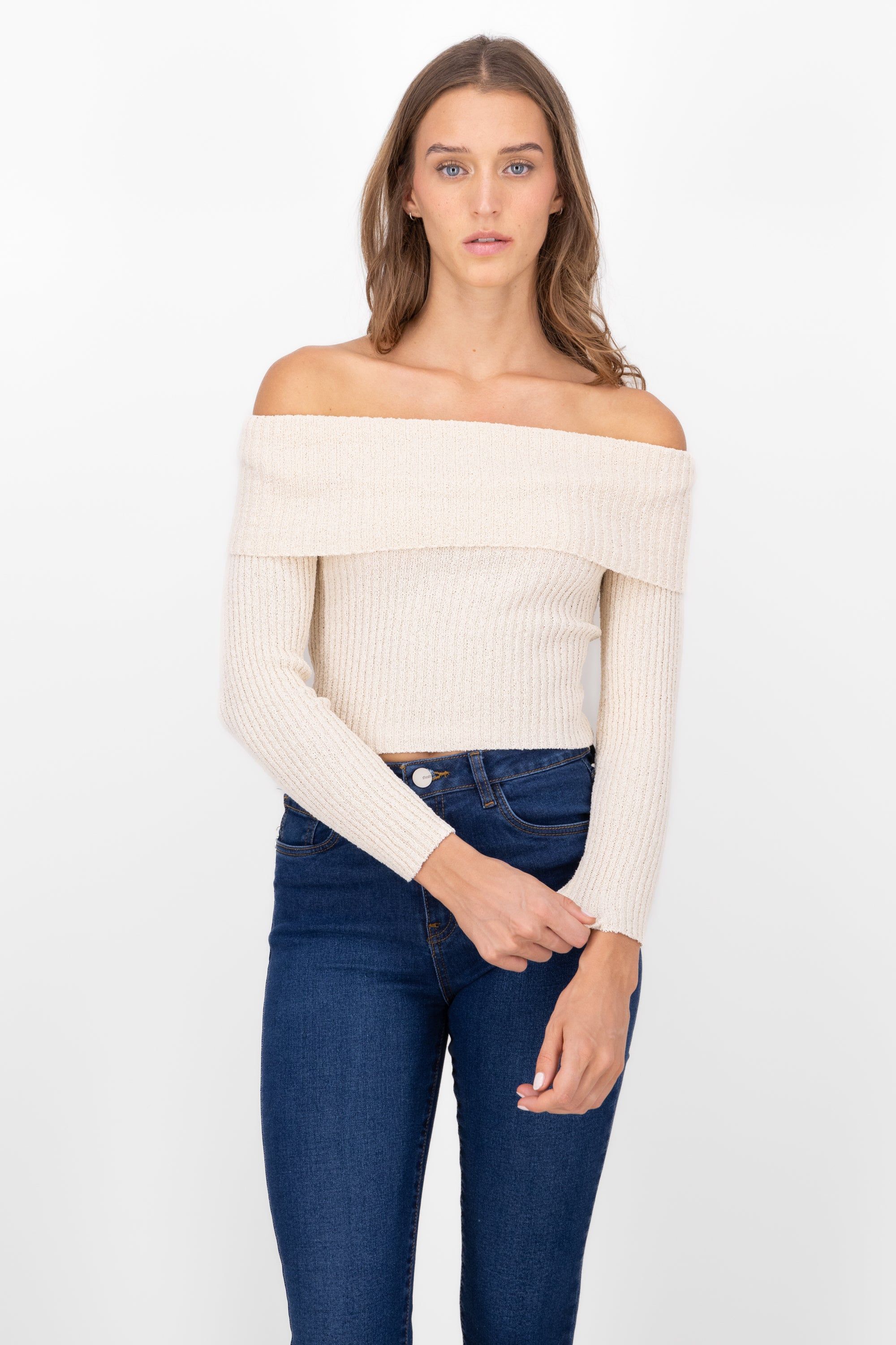 Top Off Shoulder Liso Tejido sold by Shasa product image thumbnail 2
