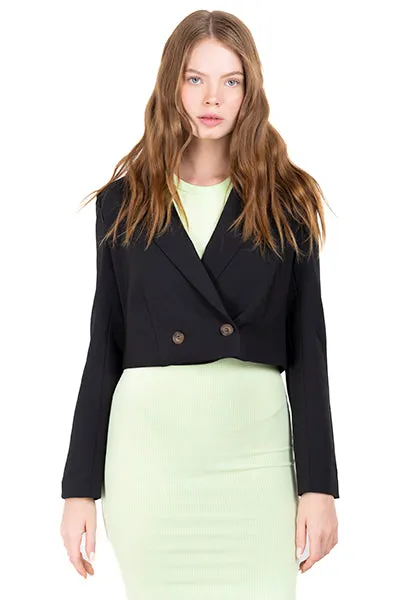 Blazer crop cierre cruzado botones sold by Shasa product image thumbnail 2