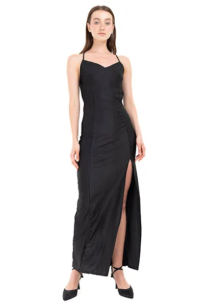 Vestido maxi tirantes abertura sold by Shasa