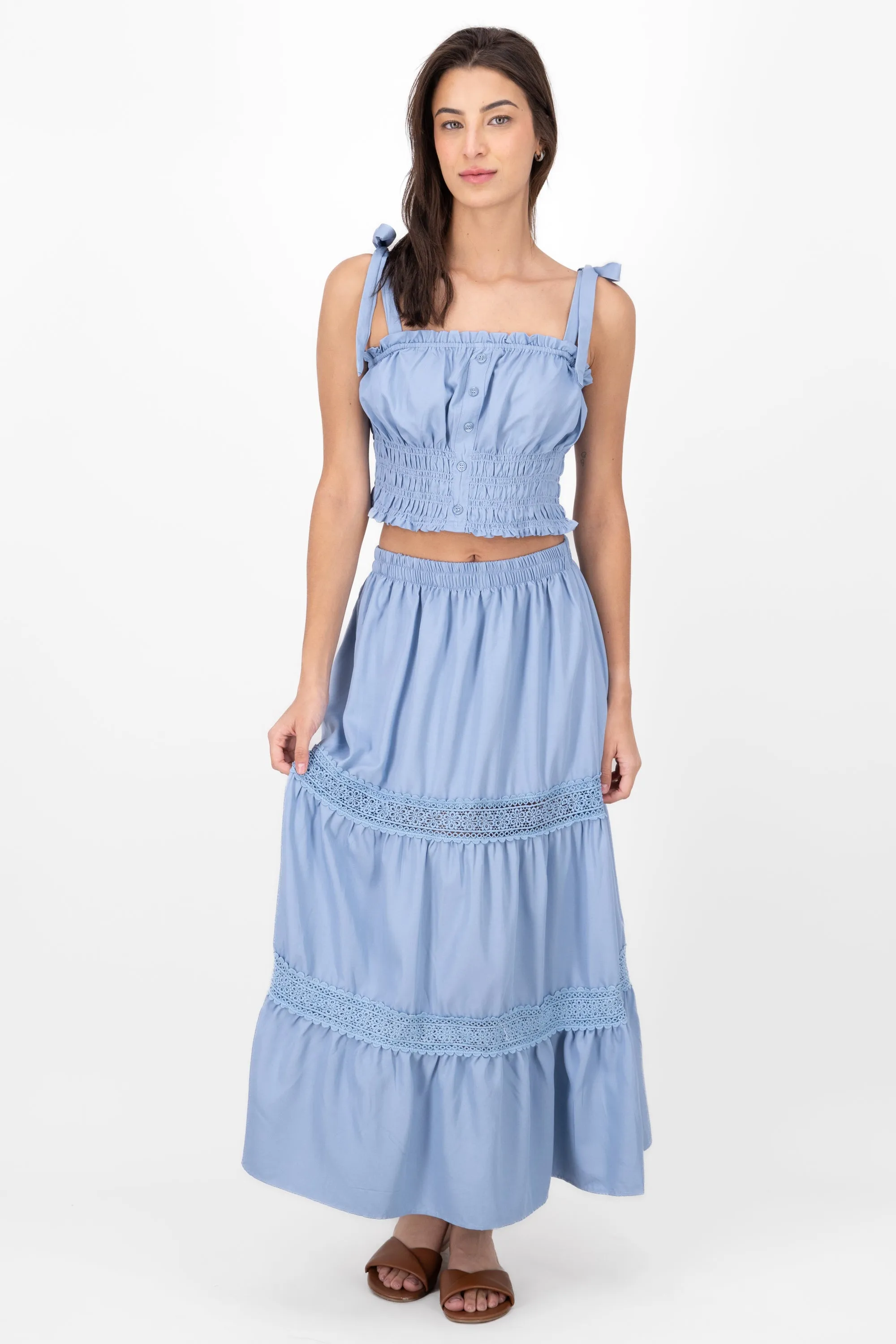 Falda Midi Cortes sold by Shasa