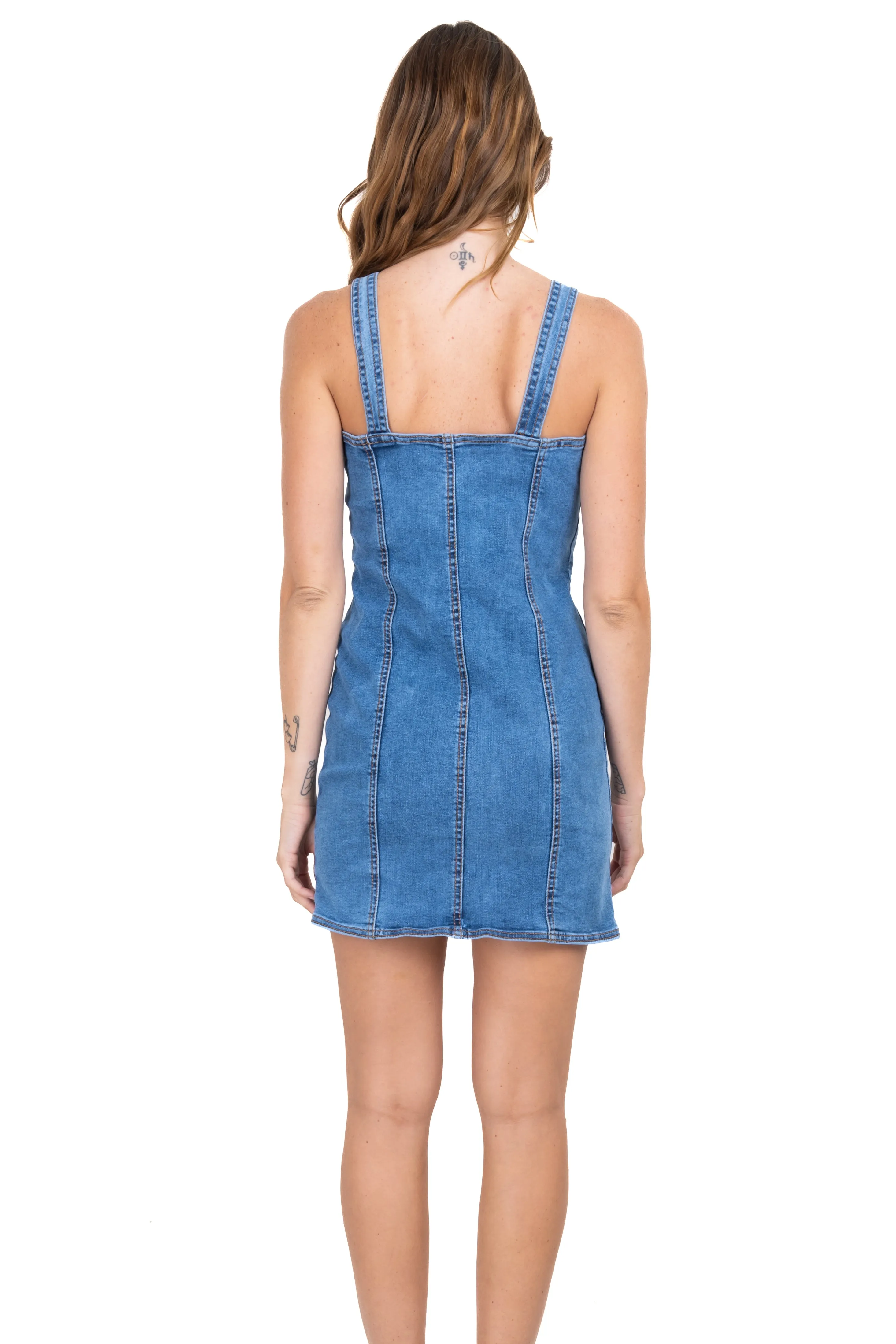 Vestido mini denim botones sold by Shasa product image thumbnail 4