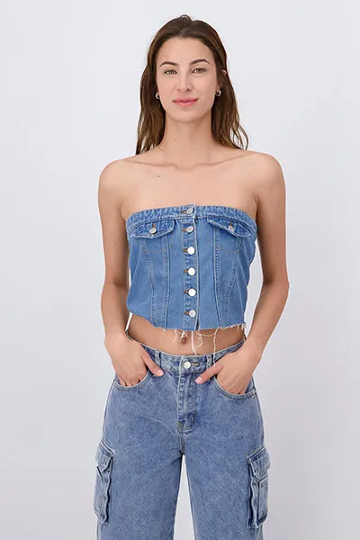 Top denim botones destrucción sold by Shasa product image thumbnail 2