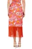 Falda midi flores retro flecos sold by Shasa