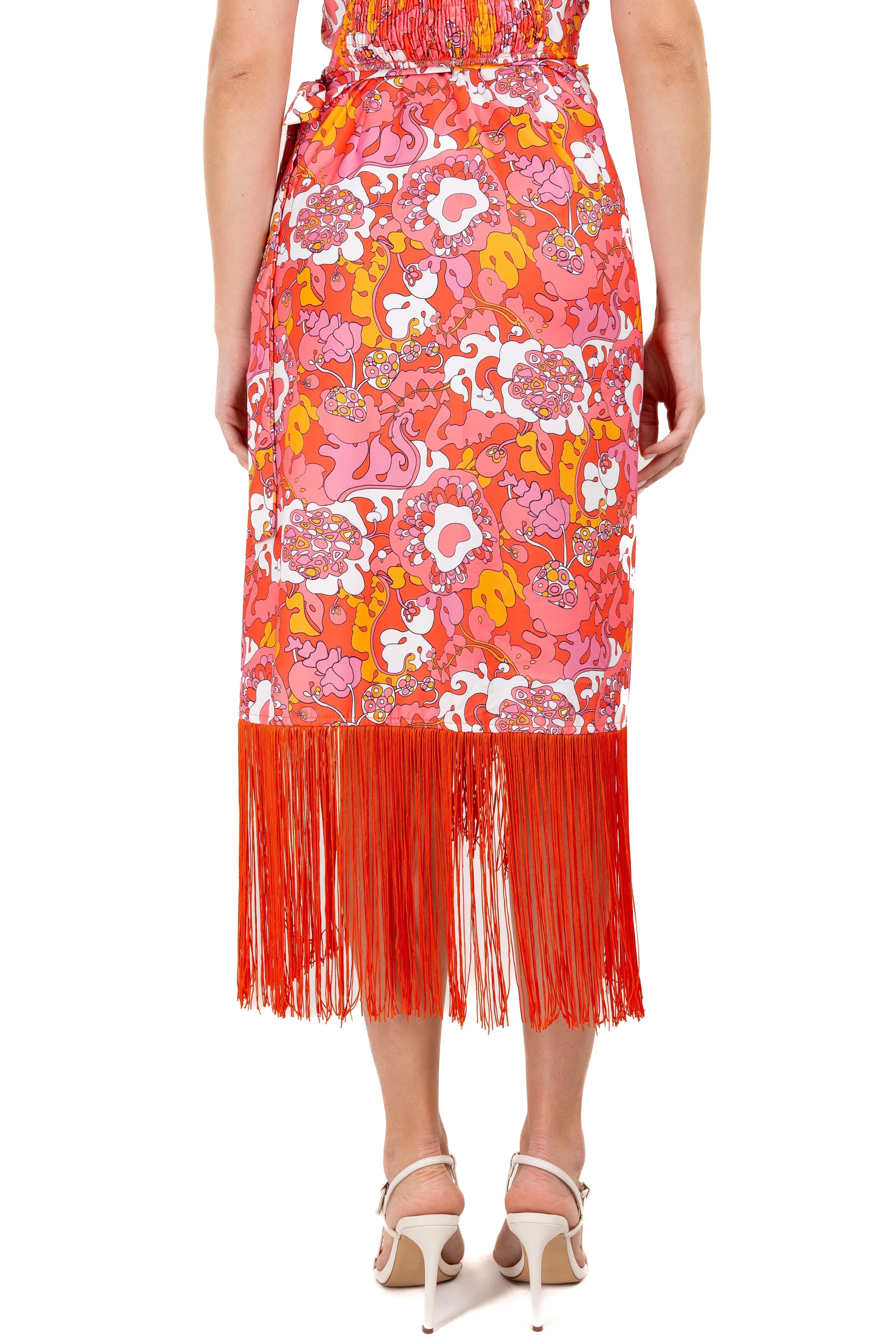 Falda midi flores retro flecos sold by Shasa product image thumbnail 4