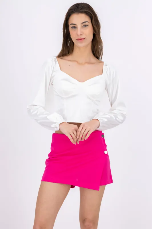 Blusa crop bustier satín sold by Shasa