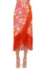 Falda midi flores retro flecos sold by Shasa