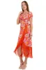 Falda midi flores retro flecos sold by Shasa