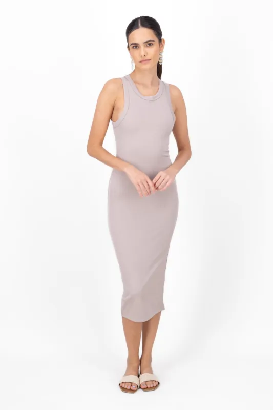 Vestido Maxi Sin Manga Rib sold by Shasa