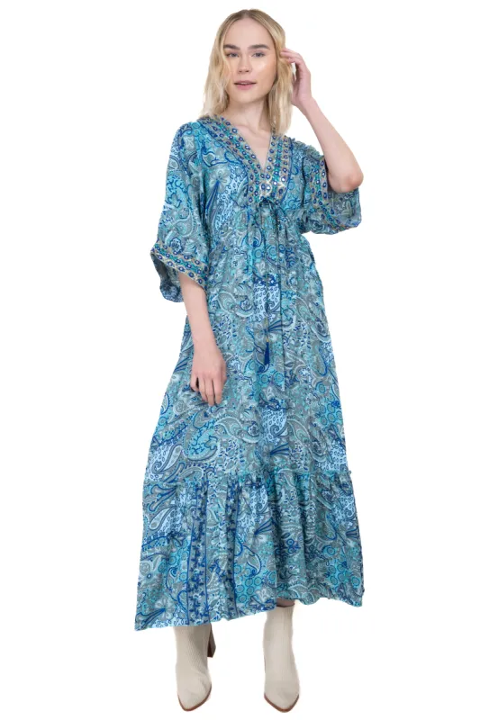 Vestido Maxi Olán Cintas sold by Shasa