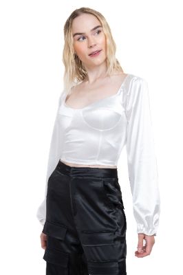 Blusa bustier satín sold by Shasa