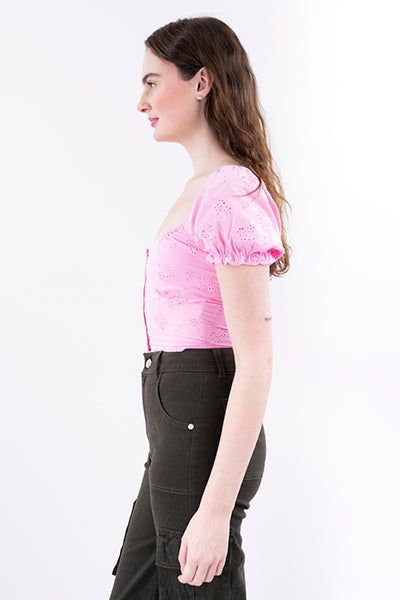 Blusa manga abullonada eyelet sold by Shasa product image thumbnail 3