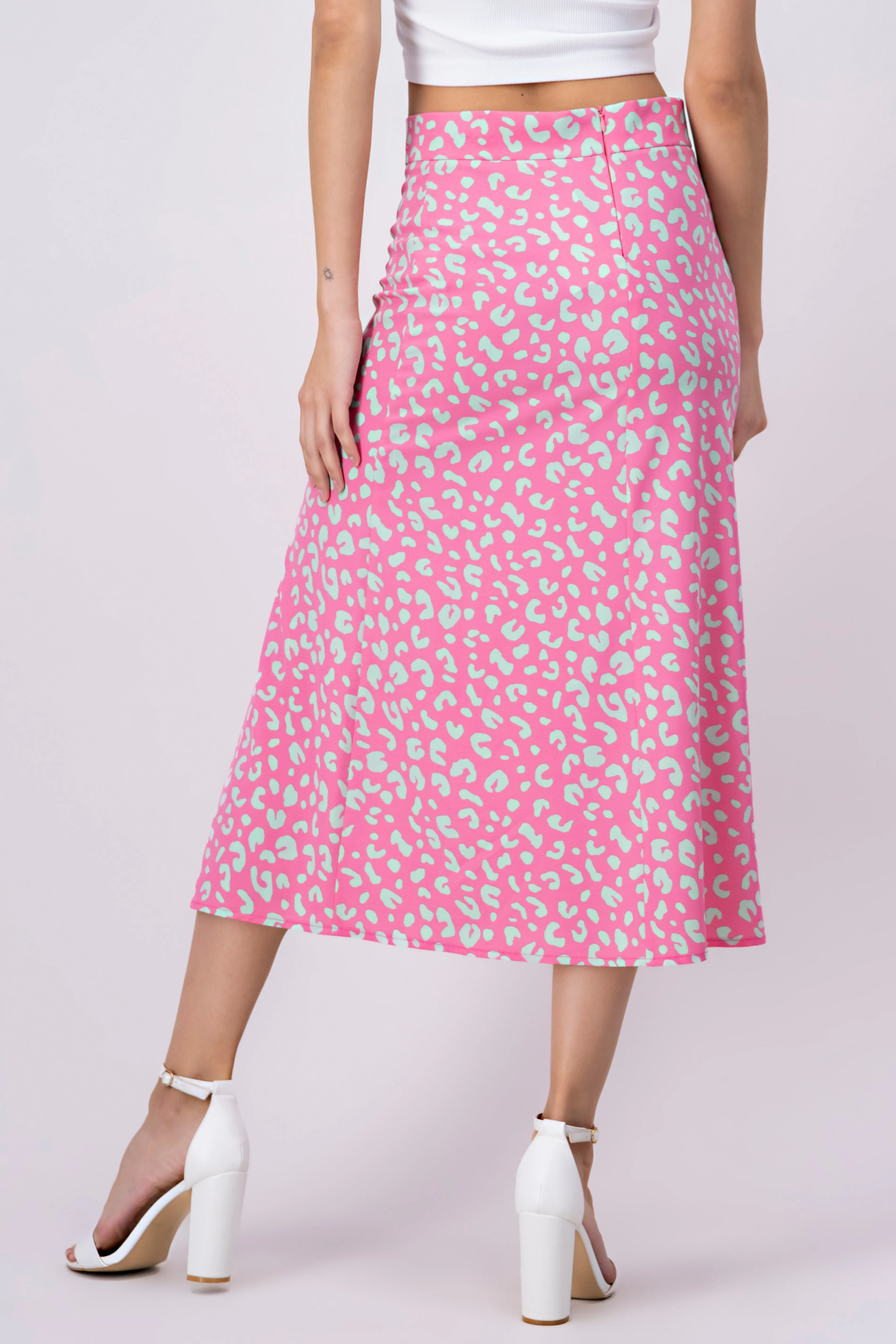 Falda midi estampada detalle abertura sold by Shasa product image thumbnail 4